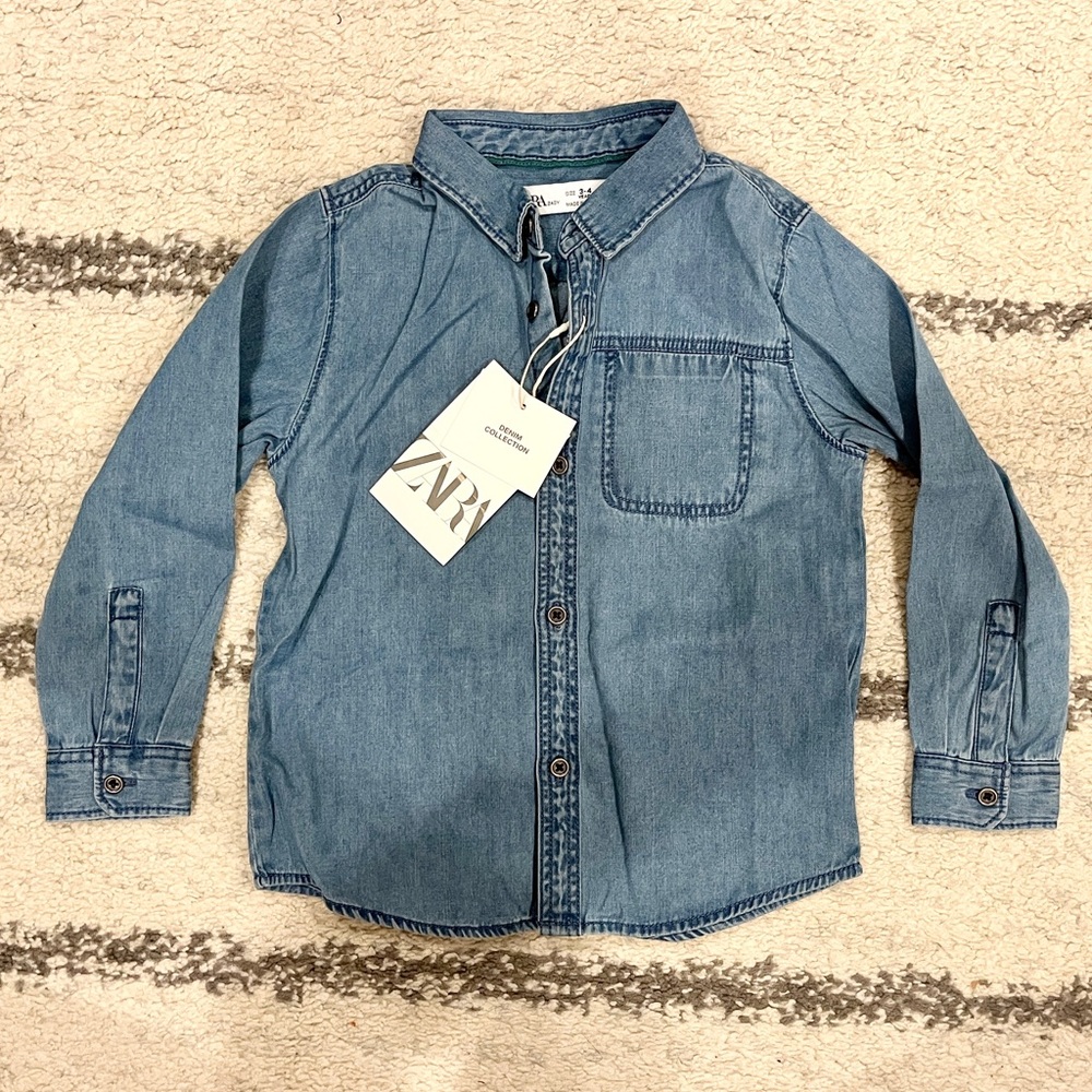 NWT Zara denim shirt